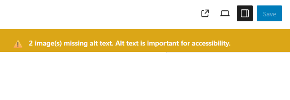 Alt Text Reminder - Dashboard