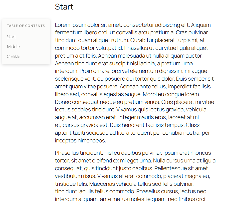 Table of Contents Pro - Dashboard